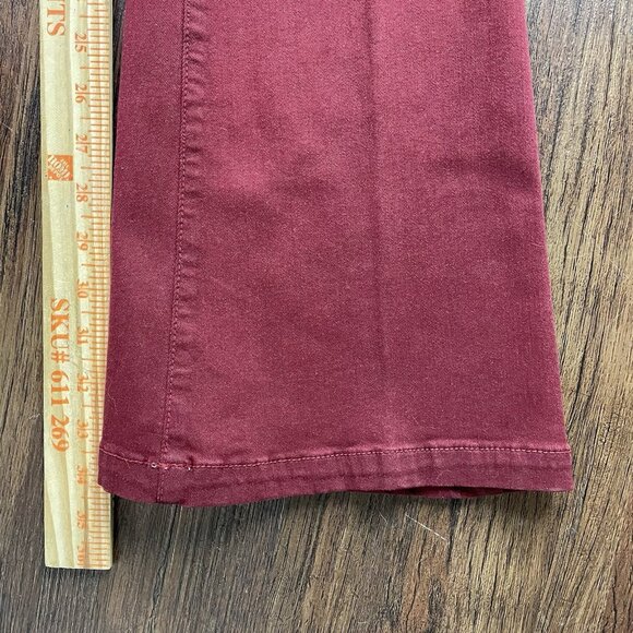 Level 99 Jeans Flare Boot Cut Retro Low Rise Red Color Sz 28 - Picture 8 of 11